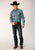 Roper Mens Blueberry Plaid Purple 100% Cotton L/S Shirt