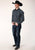 Roper Mens Black 100% Cotton New Star Foulard BD L/S Btn Shirt