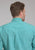 Roper Mens 2250 Four Point Foulard Turquoise Cotton Blend Btn L/S Shirt