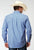 Roper Mens 1932 Skies Tie Blue 100% Cotton Btn L/S Shirt