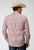 Roper Mens Poplin Paisley Red Cotton Blend L/S Shirt