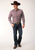 Roper Mens Classic Foulard Wine 100% Cotton L/S Shirt