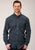 Roper Mens Black 100% Cotton New Star Foulard BD L/S 1 Pkt Shirt
