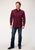 Roper Mens Four Leaf Foulard Red 100% Cotton L/S Shirt