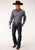Roper Mens Grey 100% Cotton Plum Foulard BD L/S 1 Pkt Shirt