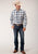 Roper Mens Denim Ombre Blue 100% Cotton L/S Shirt