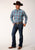 Roper Mens Blueberry Plaid Purple 100% Cotton L/S Shirt