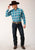 Roper Mens Moon Plaid Blue Cotton Blend L/S Shirt
