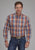 Roper Mens Falling Leaves Plaid Multi-Color 100% Cotton Btn L/S Shirt