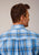 Roper Mens Cornflower Plaid Blue 100% Cotton L/S Shirt