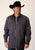 Roper Mens Brushed Twill Grey 100% Cotton L/S Shirt