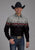 Roper Mens Ombre Aztec Border Black/Grey 100% Cotton L/S Shirt