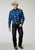 Roper Mens 1907 Hawaiian Ombre Blue 100% Cotton L/S Shirt