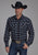 Roper Mens Unlined Flannel Black 100% Cotton Tall L/S Shirt