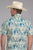 Roper Mens Tropical Resort Print Brown/Blue 100% Cotton S/S Shirt