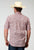 Roper Mens Paisley Poplin Red Cotton Blend S/S Shirt