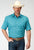 Roper Mens Lake Medallion Blue 100% Cotton S/S Shirt