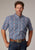 Roper Mens 2024 River Paisley Blue 100% Cotton 1 Pkt S/S Shirt