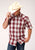 Roper Mens Red 100% Cotton Ombre S/S Tall Snap Shirt