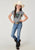Roper Kids Girls Wild Child Grey Poly/Cotton S/S T-Shirt
