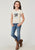 Roper Kids Girls Barn Hair Cream Poly/Cotton S/S T-Shirt