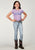 Roper Kids Girls RIDE Lilac 100% Cotton S/S T-Shirt
