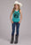 Roper Youth Girls Life Is Better With A Horse Turquoise Poly/Rayon S/L Tank Top