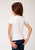 Roper Girls Optic White Poly/Rayon Blue Horse S/S T-Shirt
