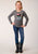 Roper Girls Loves Horses Grey Poly/Rayon L/S T-Shirt
