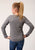 Roper Girls Loves Horses Grey Poly/Rayon L/S T-Shirt