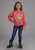 Roper Kids Girls Cowboy Happy Face Pink 100% Cotton Sweatshirt