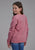Roper Kids Girls Raw Edge Cowgirl Pink 100% Cotton Sweatshirt