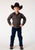 Roper Boys Diamond Medallion Brown 100% Cotton L/S Shirt