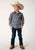 Roper Kids Boys Royal Paisley Multi-Color 100% Cotton L/S Shirt
