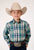 Roper Boys Ocean Plaid Blue 100% Cotton L/S Shirt