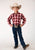 Roper Boys Basic Plaid Red 100% Cotton L/S Shirt