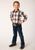 Roper Kids Boys Red Canyon Plaid Red 100% Cotton L/S Shirt