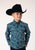Roper Boys Canyon Paisley Blue 100% Cotton L/S Shirt