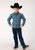 Roper Boys Canyon Paisley Blue 100% Cotton L/S Shirt