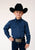 Roper Boys Black Fill Denim Blue 100% Cotton L/S Shirt
