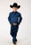 Roper Boys Black Fill Denim Blue 100% Cotton L/S Shirt