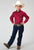 Roper Boys Stretch Poplin Red Cotton Blend L/S Shirt