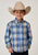 Roper Kids Boys 1942 Chicory Ombre Blue 100% Cotton Btn L/S Shirt