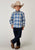Roper Kids Boys 1942 Chicory Ombre Blue 100% Cotton Btn L/S Shirt