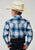 Roper Boys Plaid Poplin Blue Cotton Blend L/S Shirt