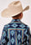 Roper Kids Boys 1908 Serape Stripe Blue 100% Cotton L/S Shirt