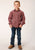 Roper Boys Unlined Plaid Wine 100% Cotton L/S Shirt