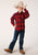 Roper Boys Unlined Plaid Red 100% Cotton L/S Shirt