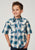 Roper Kids Boys 1892 Arrow Dobby Blue 100% Cotton S/S Shirt