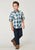 Roper Kids Boys 1892 Arrow Dobby Blue 100% Cotton S/S Shirt